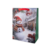 Snowman Gift Bag Large 6pk