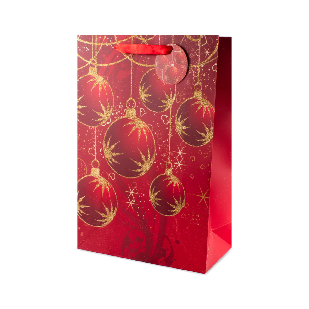 Red Baubles Gift Bag Extra Large 6pk