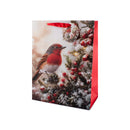 Glitter Robin Gift Bag Large 6pk