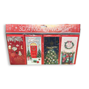 Tiger Feet Money Wallet Christmas Trees 4pk, festive Christmas tree design wallets shown together