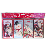 Tiger Feet Money Wallet Cute & Trad Mix 4pk featuring assorted colorful designs