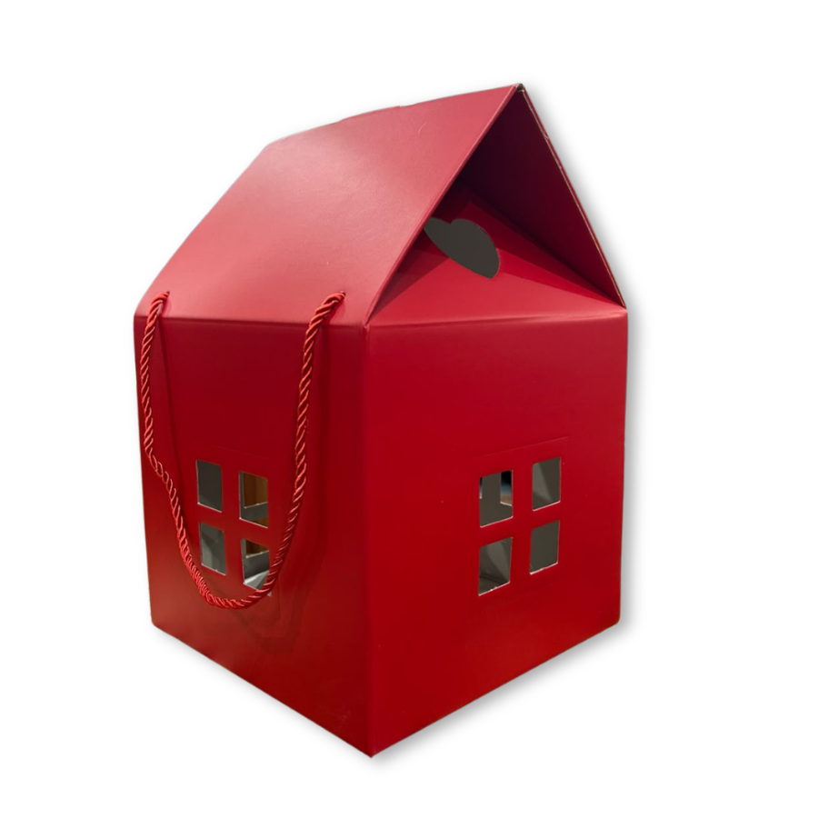 Tiger Feet Flat Gift Box Hamper Red House, 20x20x29.5cm, 6 pack