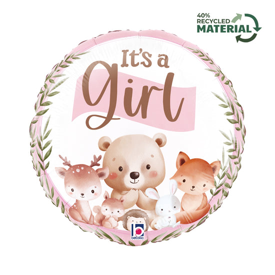 Grabo Woodland It's A Girl 18" Foil Balloon