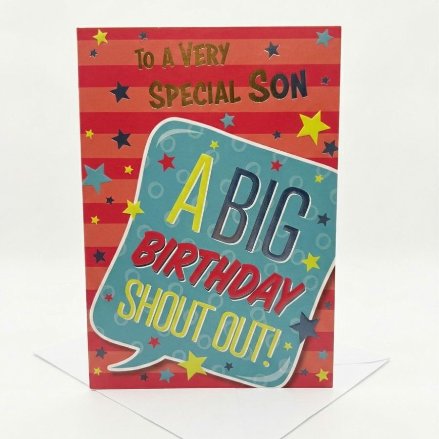 Tiger Feet C50 Birthday Son 12pk, colorful birthday decorations for celebrating a son’s 50th birthday