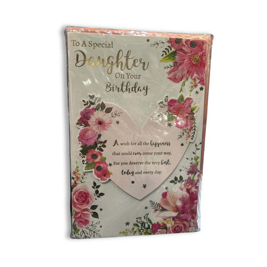 Tiger Feet C375 Birthday Daughter 6pk birthday cards with colorful daughter celebration designs
