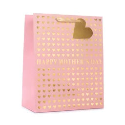 Tiger Feet 6 Pack Gift Bag Gold Hearts Medium