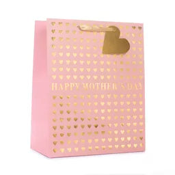 Tiger Feet 6 Pack Gift Bag Gold Hearts Large