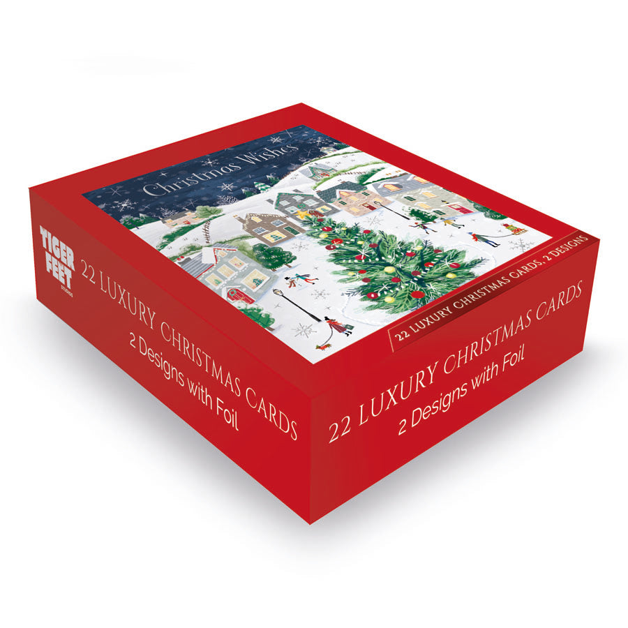 Tiger Feet Christmas Boxed Cards Medium 24x22pk