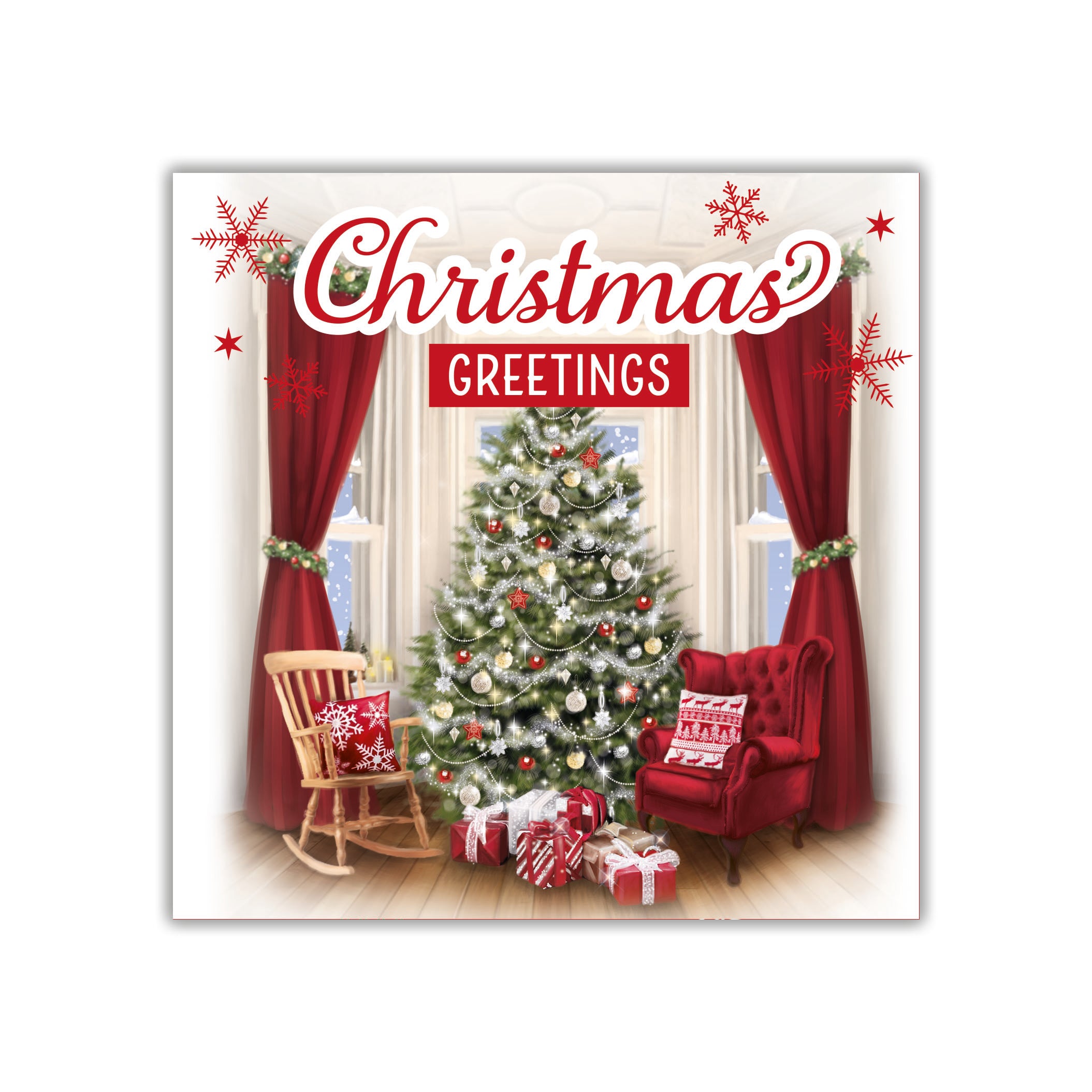 Tiger Feet Christmas Square Boxed Cards 24x40pk