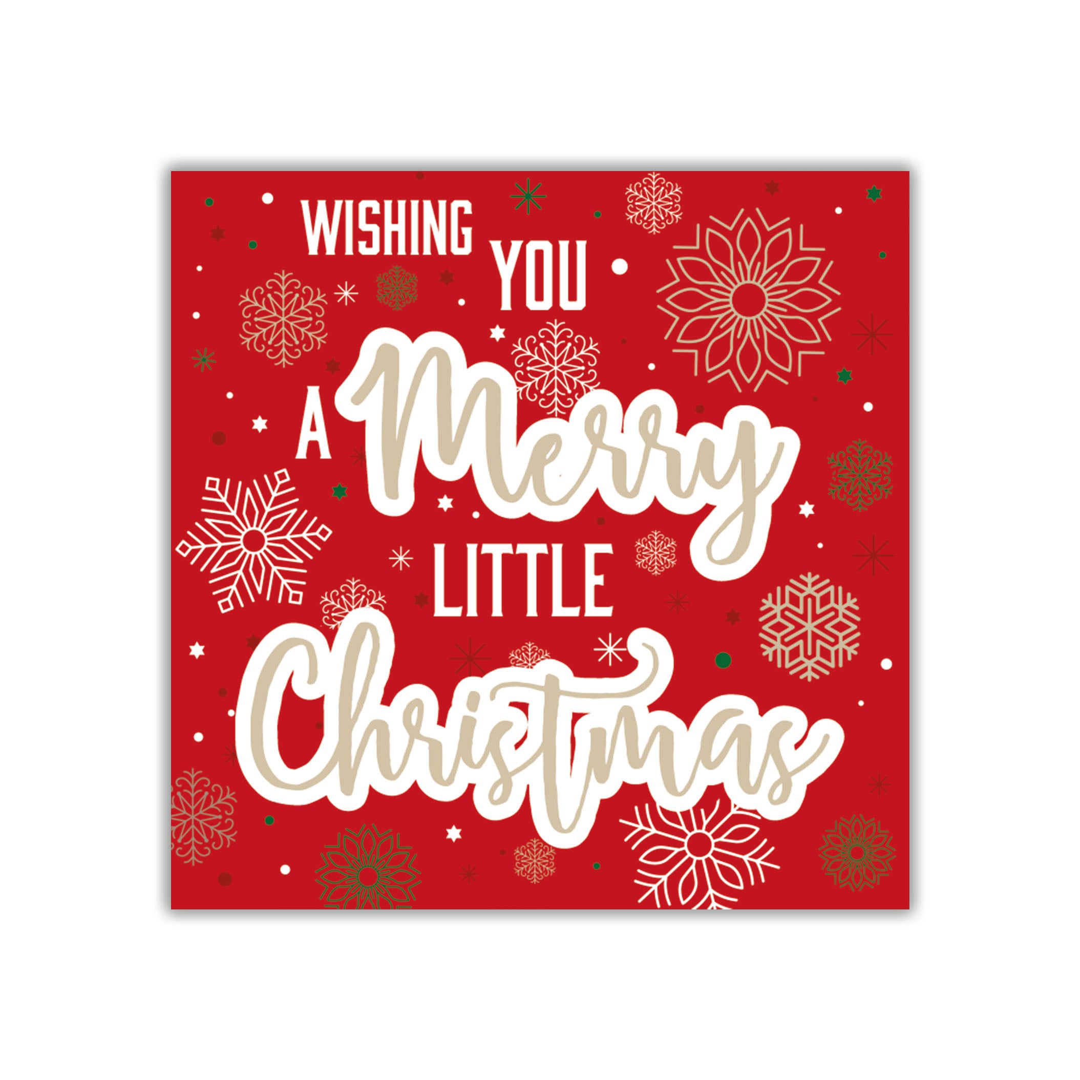 Tiger Feet Christmas Square Boxed Cards 24x40pk