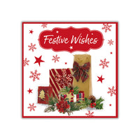 Tiger Feet Christmas Square Boxed Cards 24x40pk