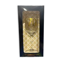 Age 70 Art Deco Wine Glass