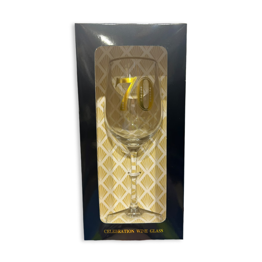 Age 70 Art Deco Wine Glass