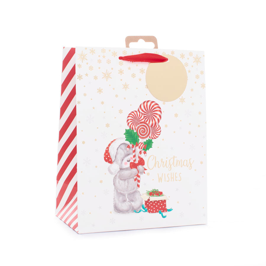 Gift Bag Bear W/Lollipops Medium 12pk