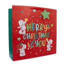 Gift Bag Bears W/Text Giant Square 12pk