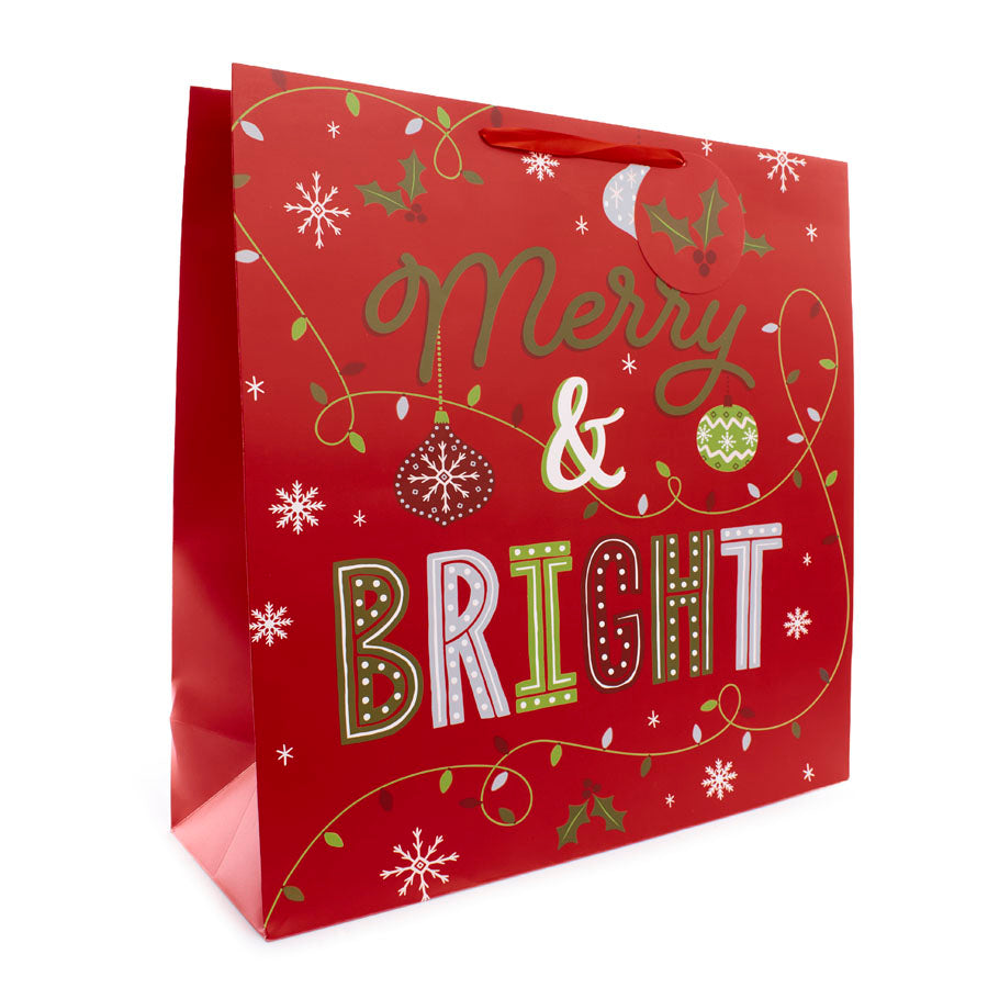 Gift Bag Text Giant Square 12pk