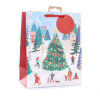 Gift Bag Winter Scene Large 12pk