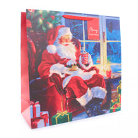 Gift Bag Santa Giant Square 12pk