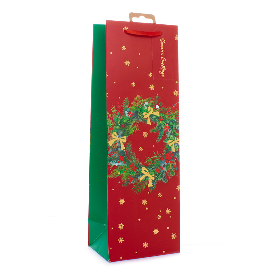 Gift Bag Wreath Bottle 12pk