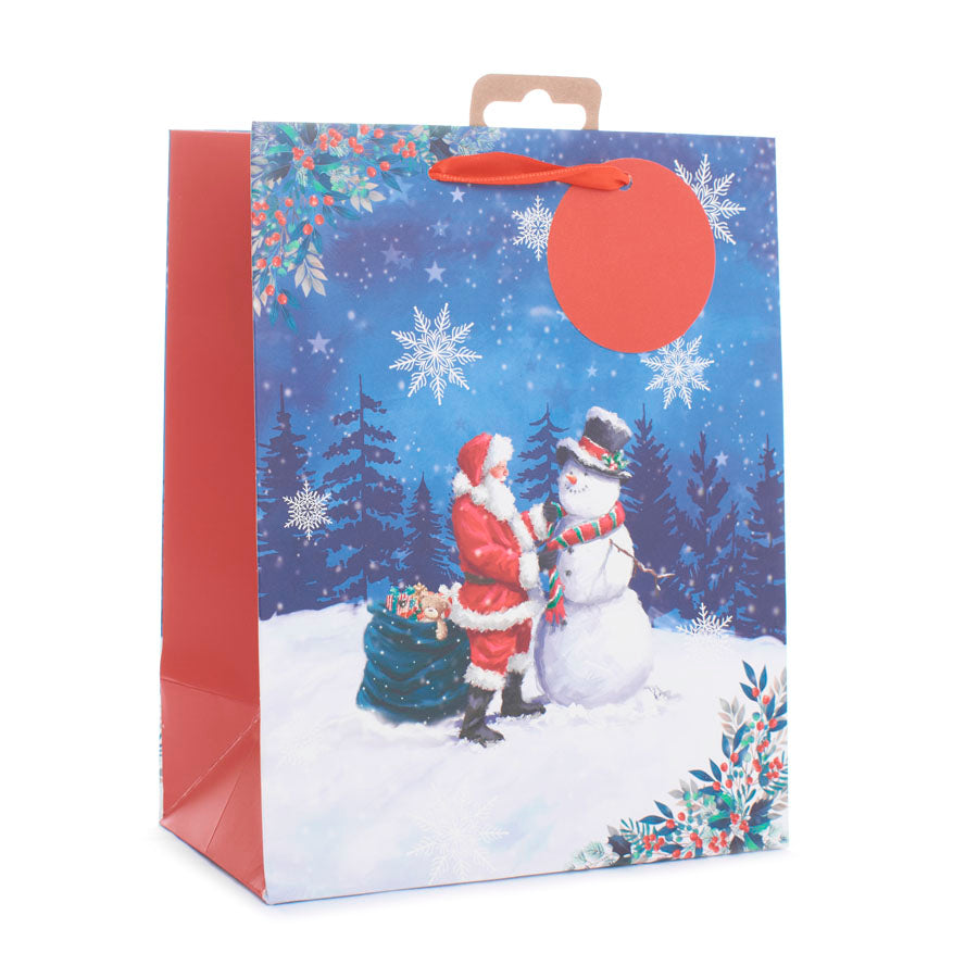 Gift Bag Santa & Snowman Extra Large 12pk
