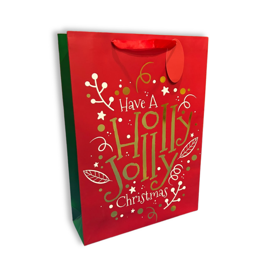 Christmas Text Gift Bag Extra Large 12pk