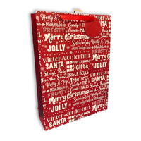 Christmas Generic Text Gift Bag Extra Large 12pk