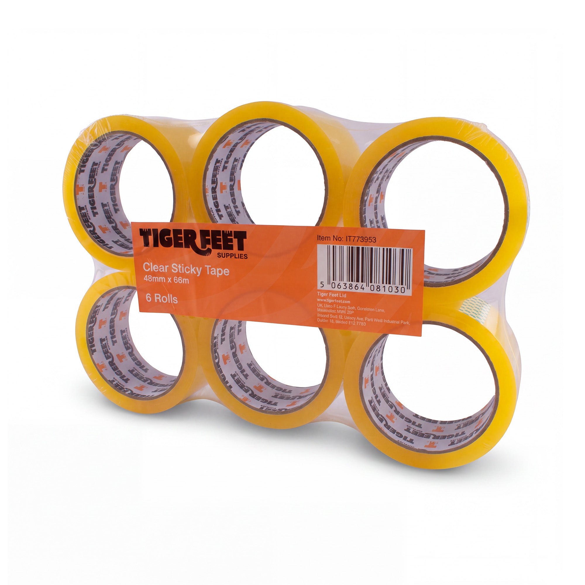 Clear Tape 48mm x 66m 6pk