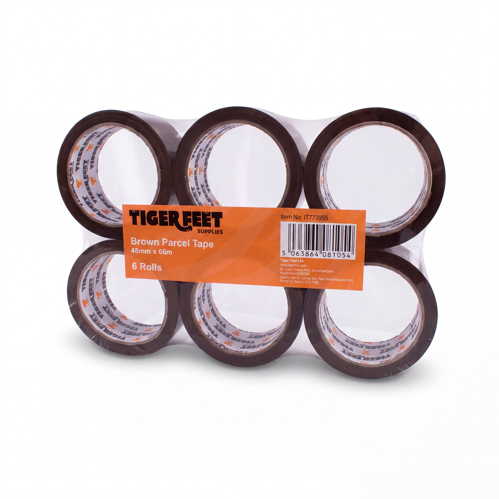 Brown Parcel Tape 48mm x 66m 6pk