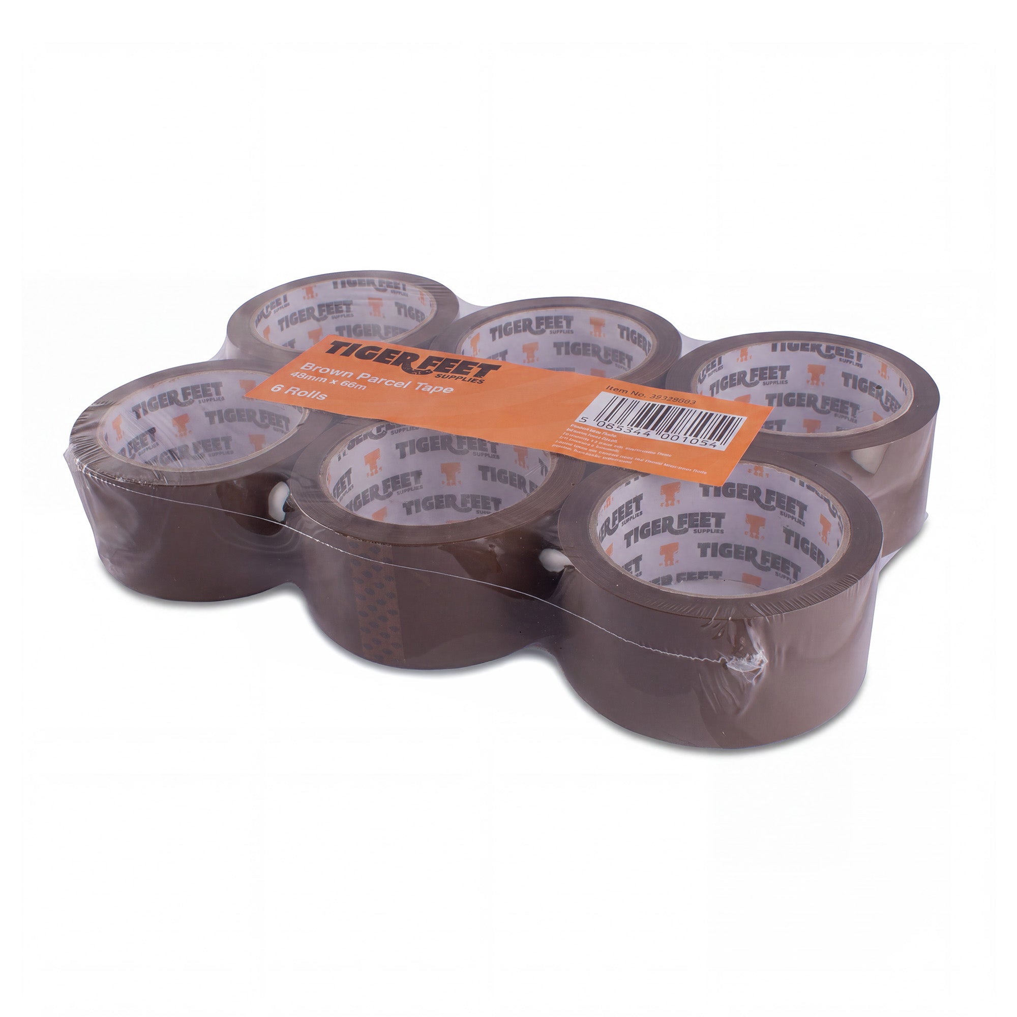 Brown Parcel Tape 48mm x 66m 6pk
