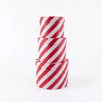 Candy Striped Hat Box Set of 3