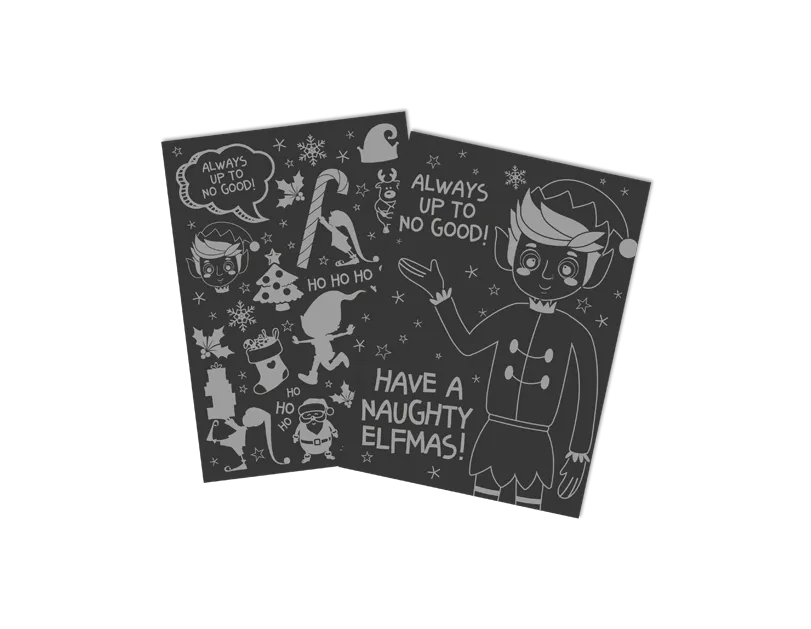 Elf Scratch Art Set 2 Sheet