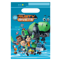 Rusty Rivets Plastic Party Bags 8pk