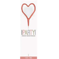 Unique Party Candle Sparkler Rose Gold Heart 7