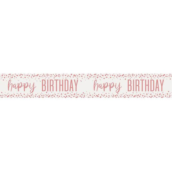Unique Rose Gold Birthday Banner 9ft