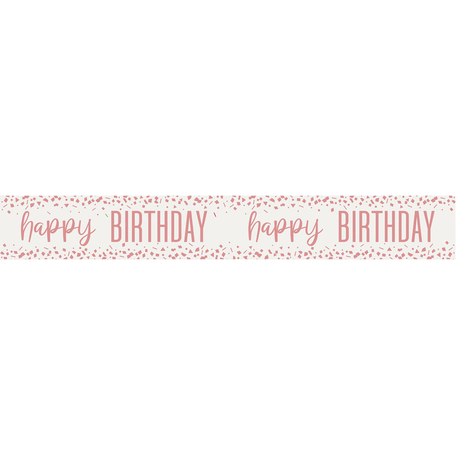 Unique Rose Gold Birthday Banner 9ft