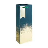 Distressed Green & Gold Gift Bag Bottle 6pk