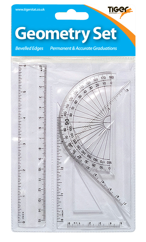 Tiger Stationery 12 Pack Geometry Set