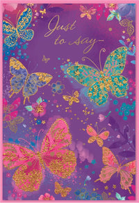 Six Simon Elvin C50 birthday blank cards featuring colorful designs, ideal for personalized greetings and special occasions.