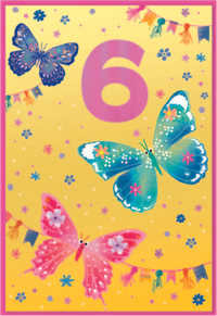 Simon Elvin 6 Pack Cards C50 Birthday Age 6
