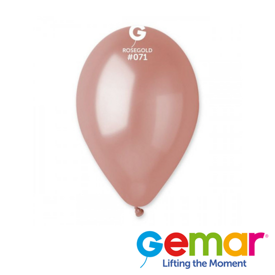 Gemar Metallic Rose Gold 13" Latex Balloons 50pk