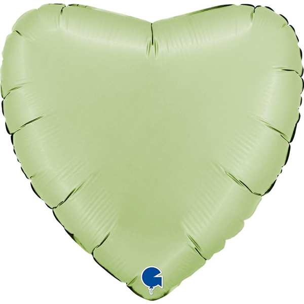 Grabo Foil Balloon Satin Olive Green Heart 22"