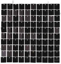 Oaktree Metallic Sequin Wall Panel Black 30cm