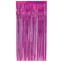 Unique Fringe Door Curtain Hot Pink 1x2M
