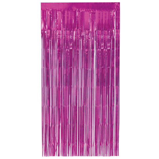 Unique Fringe Door Curtain Hot Pink 1x2M