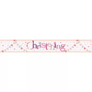 Colorful 9ft Christening foil banner bunting by Unique, featuring vibrant designs perfect for celebrating a special christening event.