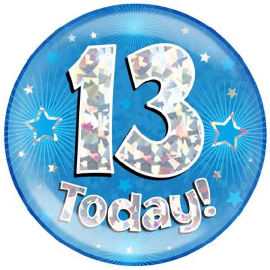 Oaktree Badge 13 Today Blue Jumbo 6