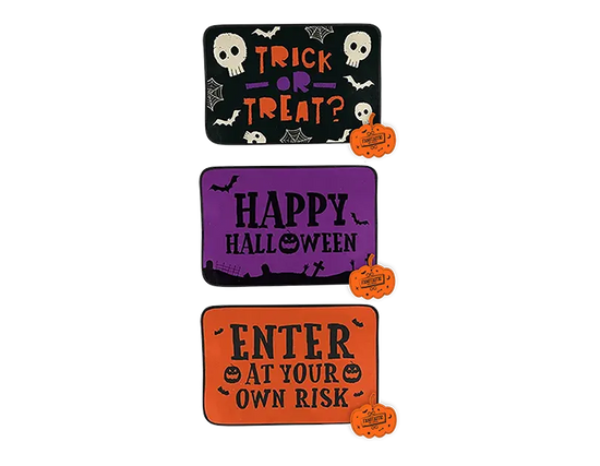 Halloween Door Mat 60x40cm 3pk