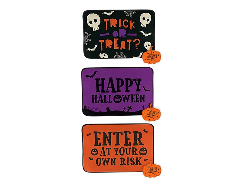 Halloween Door Mat 60x40cm 3pk