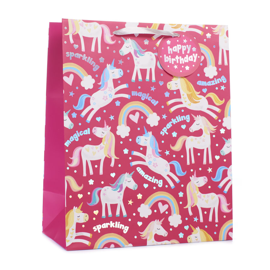 Tiger Feet Gift Bag Unicorn Large 6pk