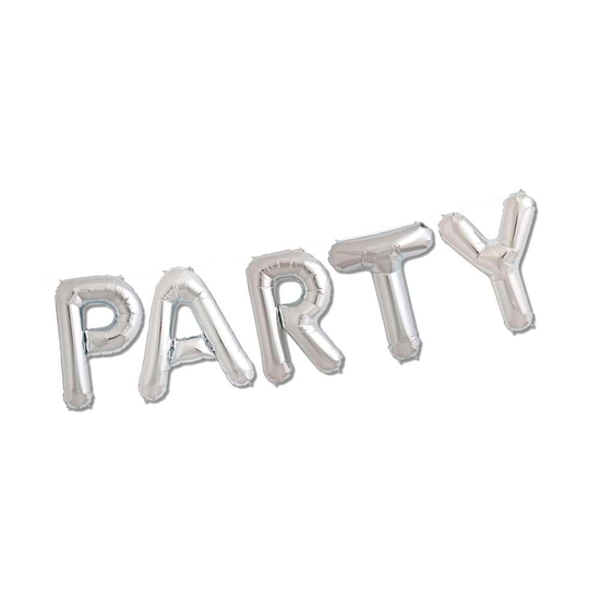 Foil Banner Party Silver 12